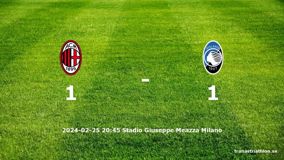 AC Milan mot Atalanta tidslinje och laguppställning