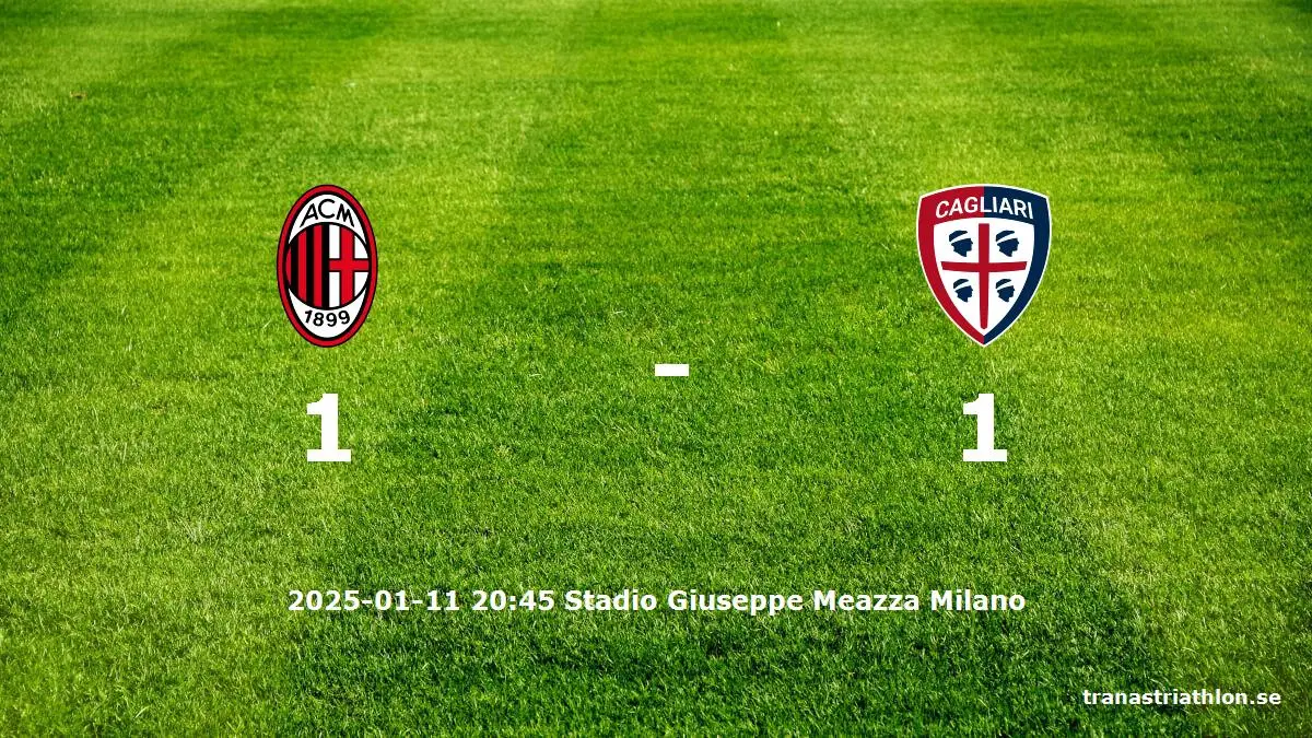 AC Milan mot Cagliari tidslinje och laguppställning