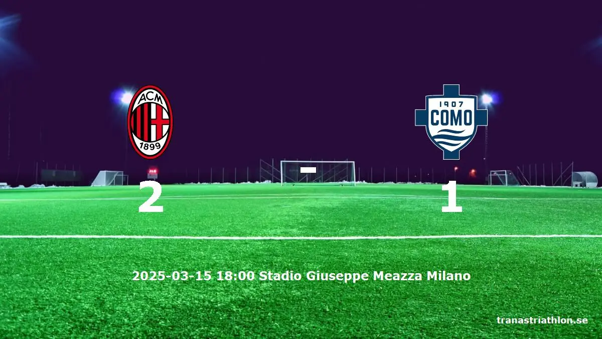 AC Milan mot Como tidslinje och laguppställning