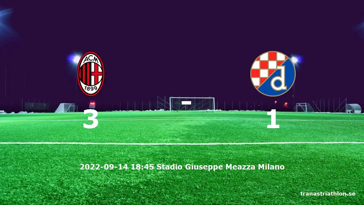 AC Milan mot Dinamo Zagreb tidslinje och laguppställning