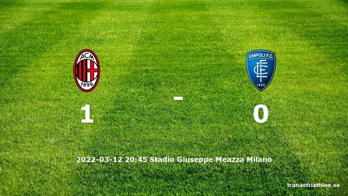 AC Milan mot Empoli tidslinje och laguppställning