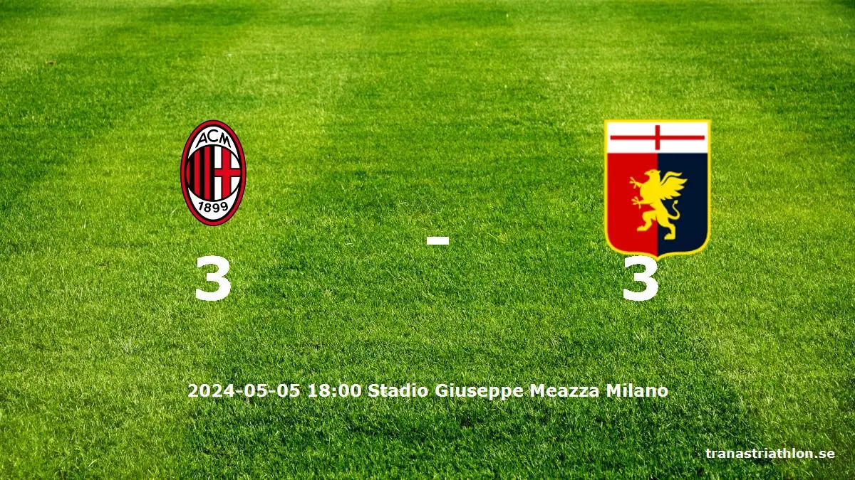 AC Milan mot Genoa tidslinje och laguppställning