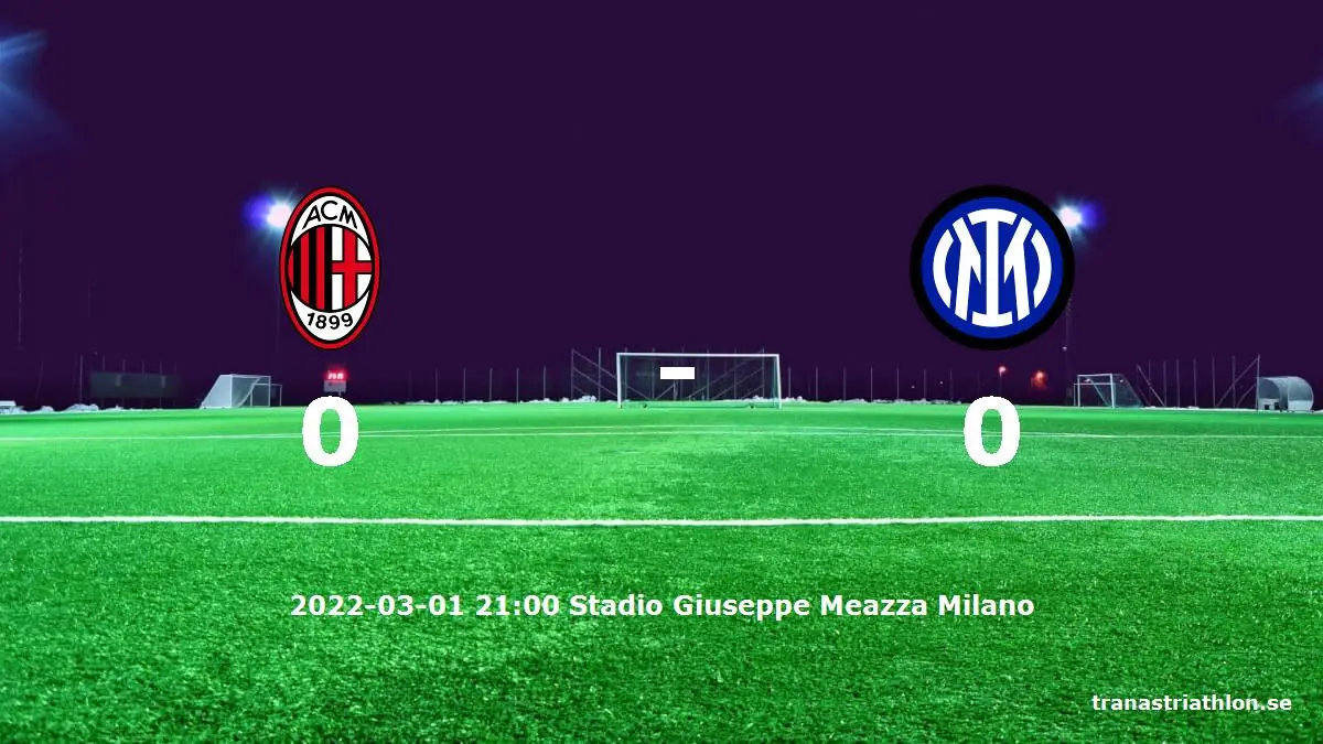 AC Milan mot Internazionale tidslinje och laguppställning