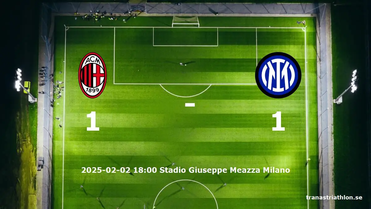 AC Milan mot Internazionale tidslinje och laguppställning