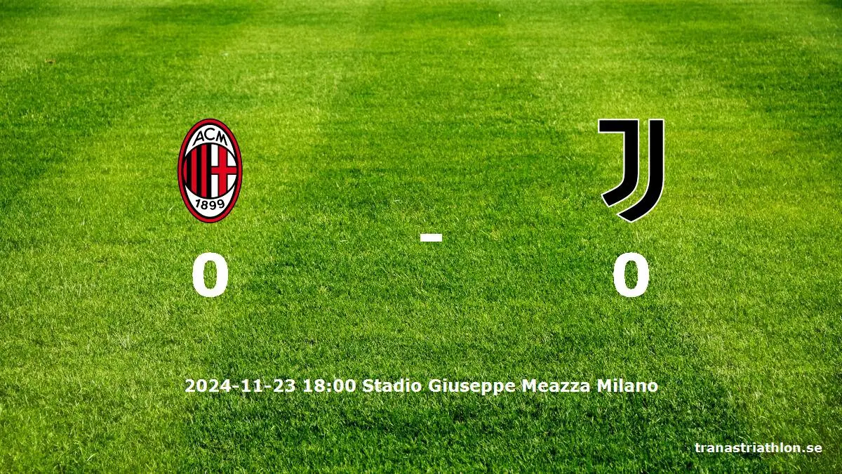 AC Milan mot Juventus tidslinje och laguppställning