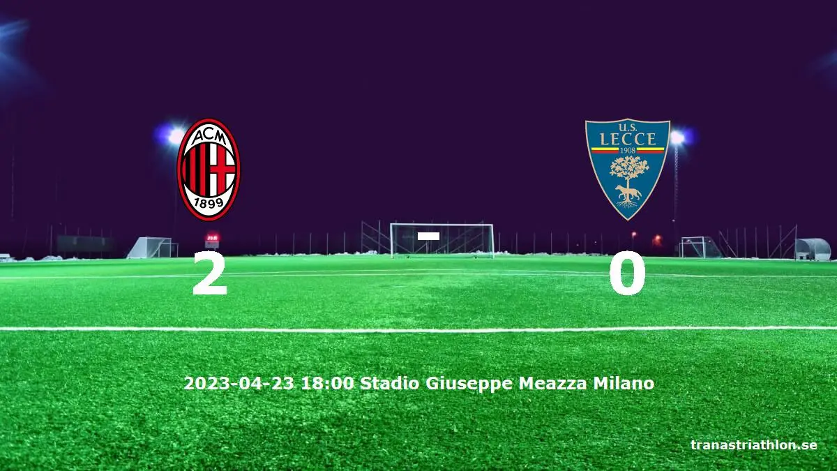 AC Milan mot Lecce tidslinje och laguppställning