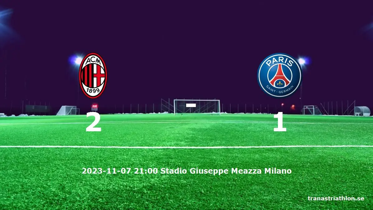 AC Milan mot Paris Saint-Germain tidslinje och laguppställning