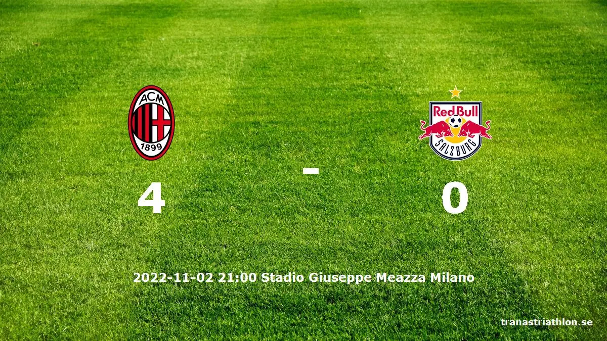 AC Milan mot Red Bull Salzburg tidslinje och laguppställning