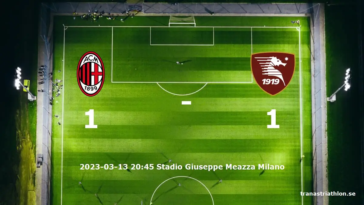 AC Milan mot Salernitana tidslinje och laguppställning