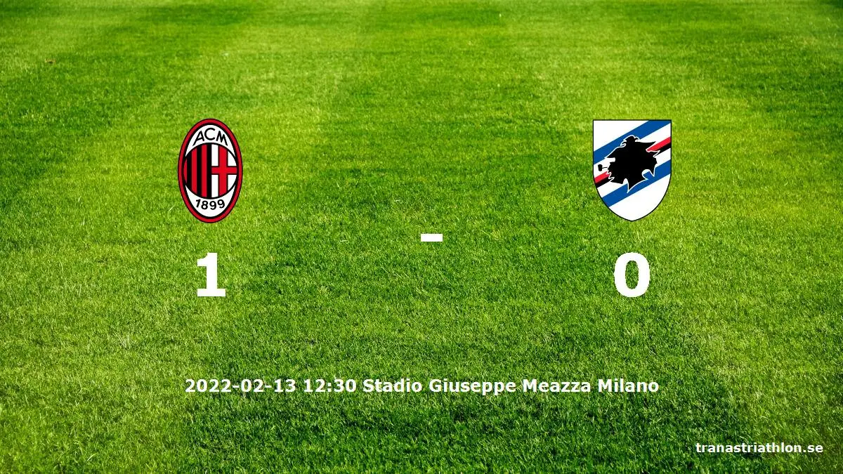AC Milan mot Sampdoria tidslinje och laguppställning