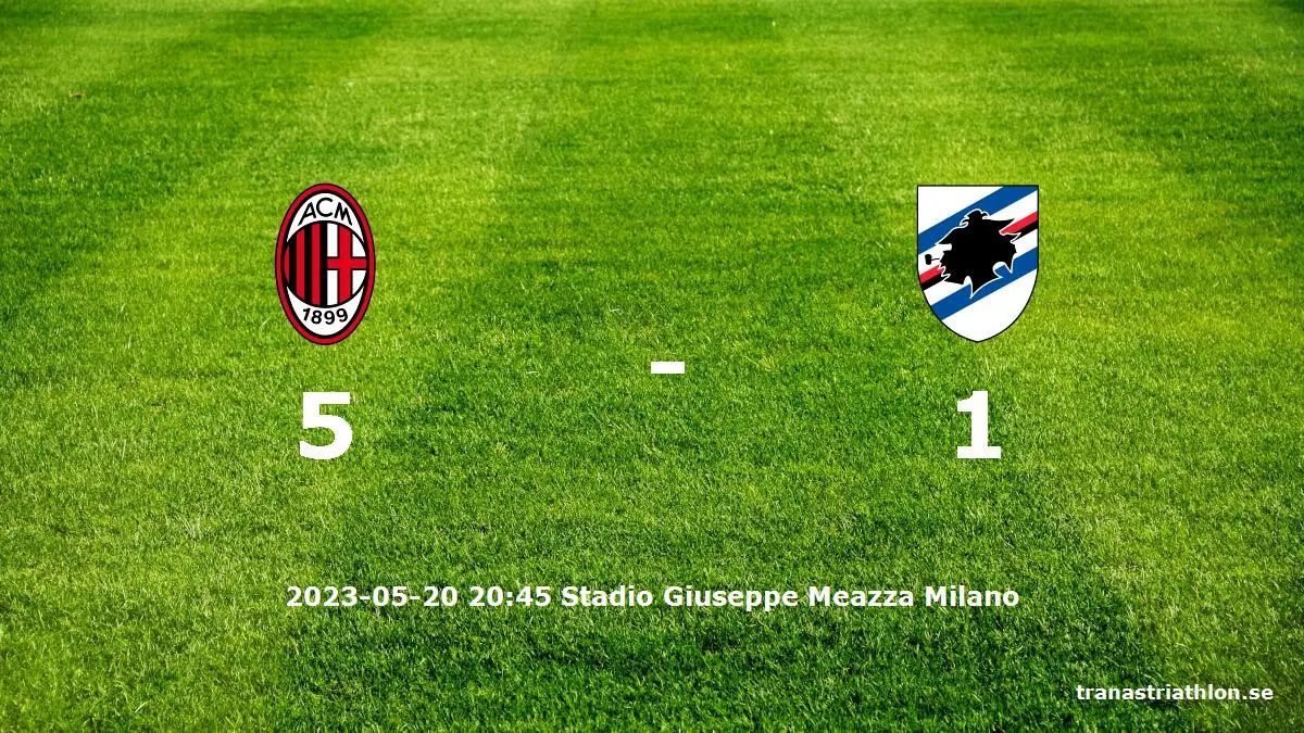 AC Milan mot Sampdoria tidslinje och laguppställning