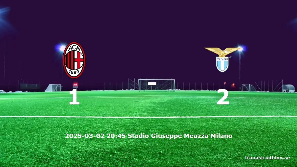 AC Milan mot SS Lazio tidslinje och laguppställning