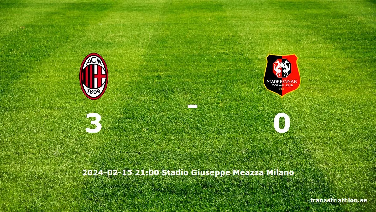 AC Milan mot Stade Rennais tidslinje och laguppställning