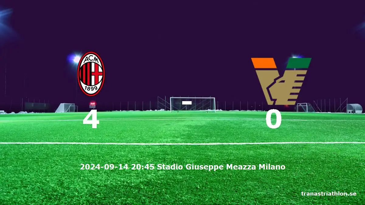AC Milan mot Venezia tidslinje och laguppställning