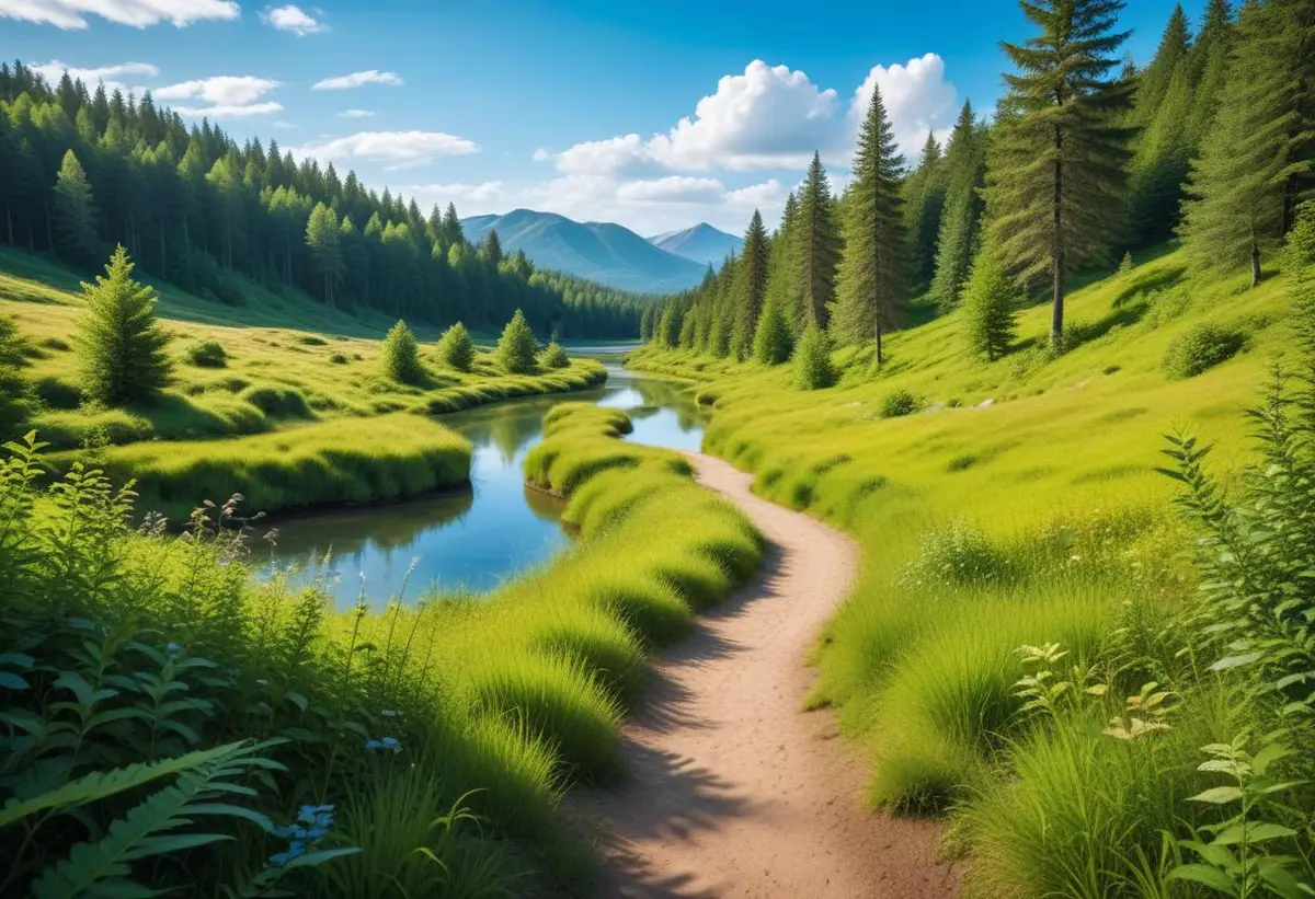 Upptäck bocksten trail illustration