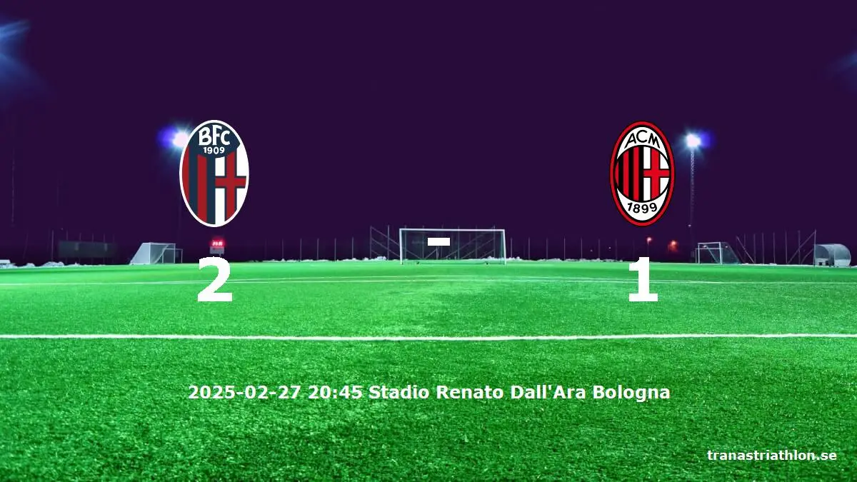 Bologna mot AC Milan tidslinje och laguppställning