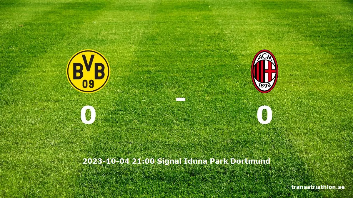 Borussia Dortmund mot AC Milan tidslinje och laguppställning