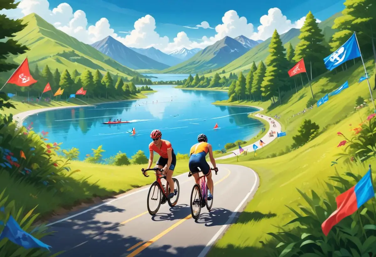 Cykeltriathlon illustration
