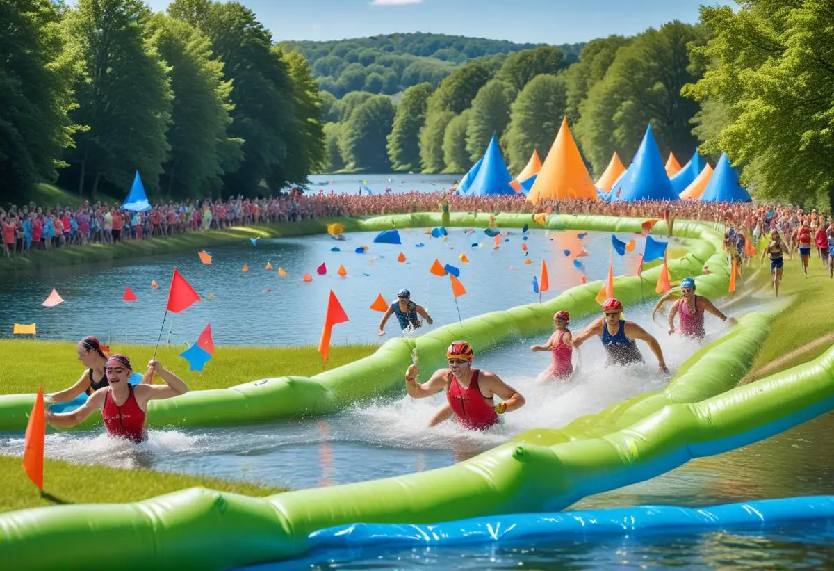 Ett fyndigt e coli triathlon illustration