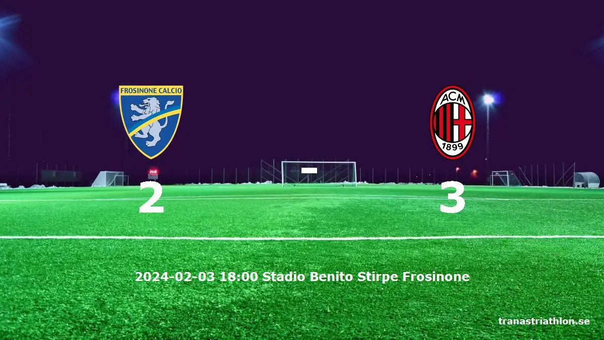 Frosinone mot AC Milan tidslinje och laguppställning
