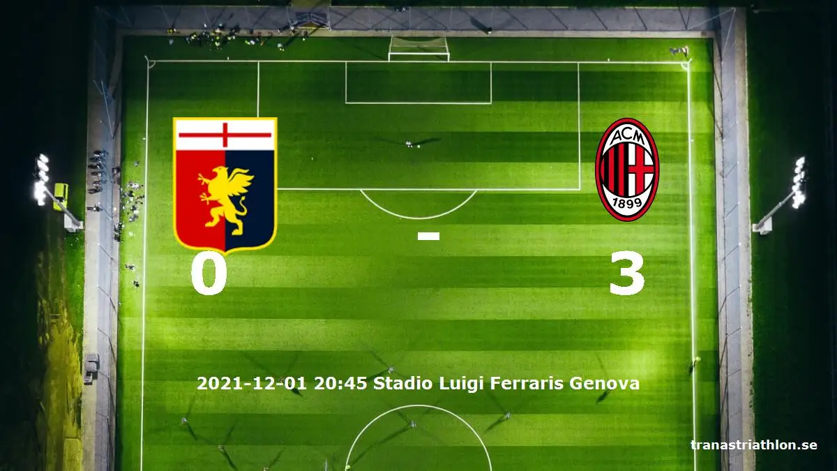 Genoa mot AC Milan tidslinje och laguppställning
