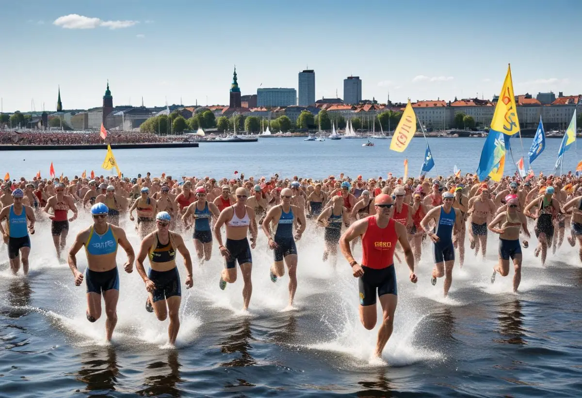 Göteborg triathlon 2024 illustration