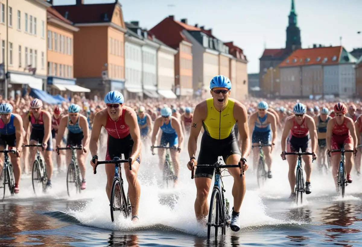 Göteborgs triathlon illustration
