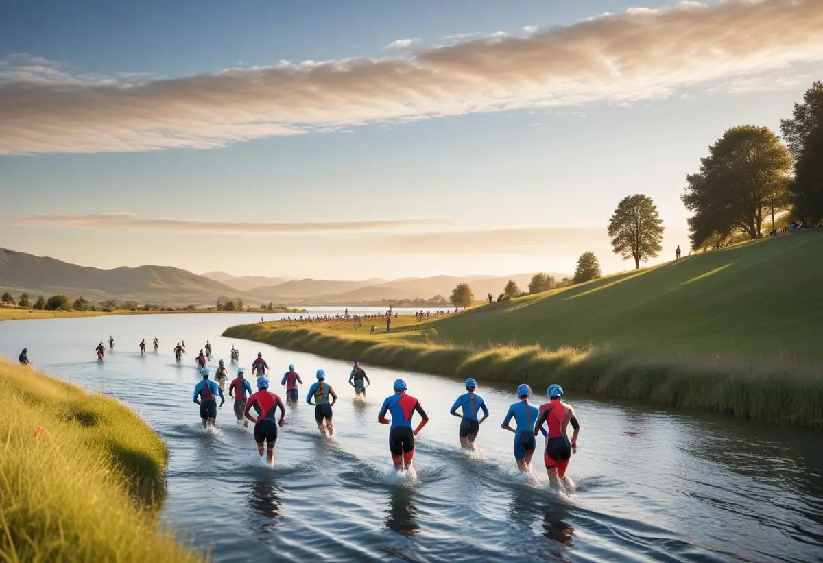 Ironman triathlon illustration