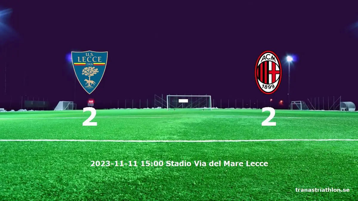 Lecce mot AC Milan tidslinje och laguppställning