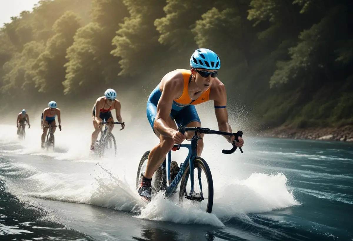 Olympisk triathlon-distanser illustration