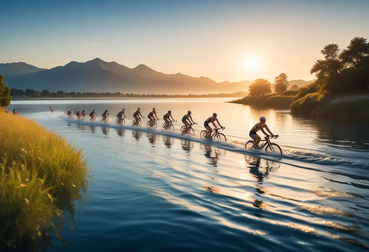 Olympisk triathlon illustration