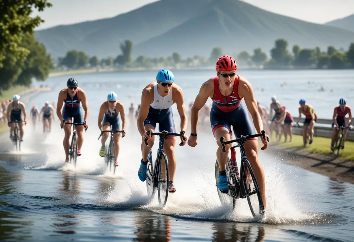 Upptäck glädjen i olympisk triathlon – en sport för alla! illustration