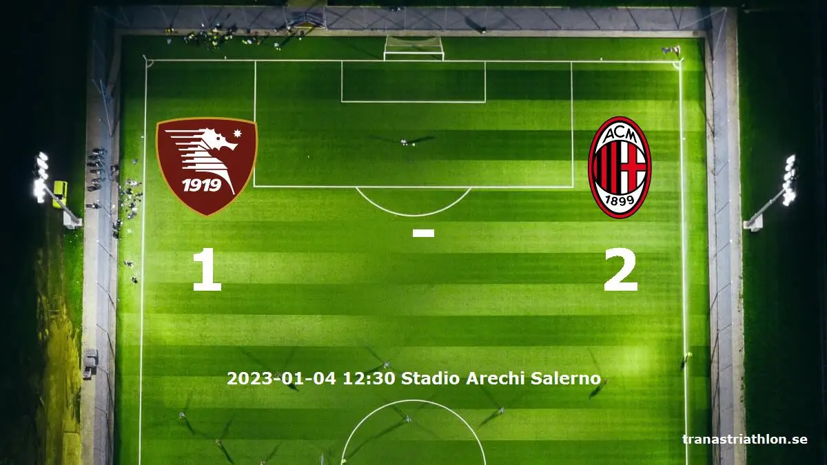 Salernitana mot AC Milan tidslinje och laguppställning