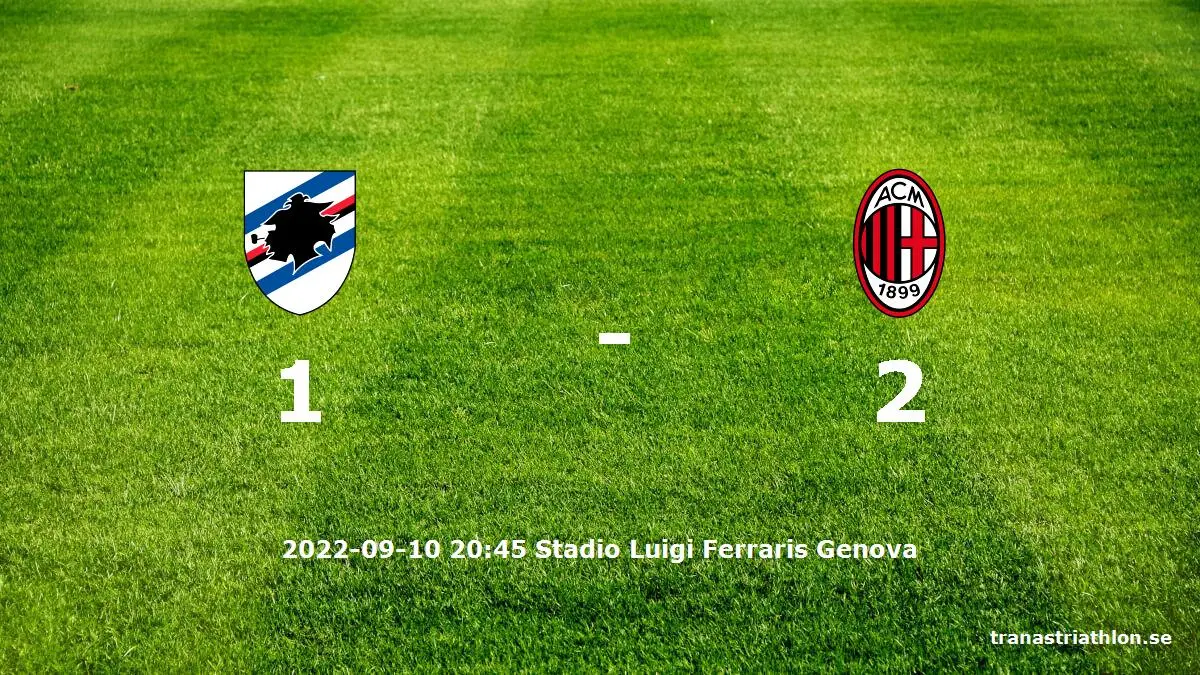 Sampdoria mot AC Milan tidslinje och laguppställning