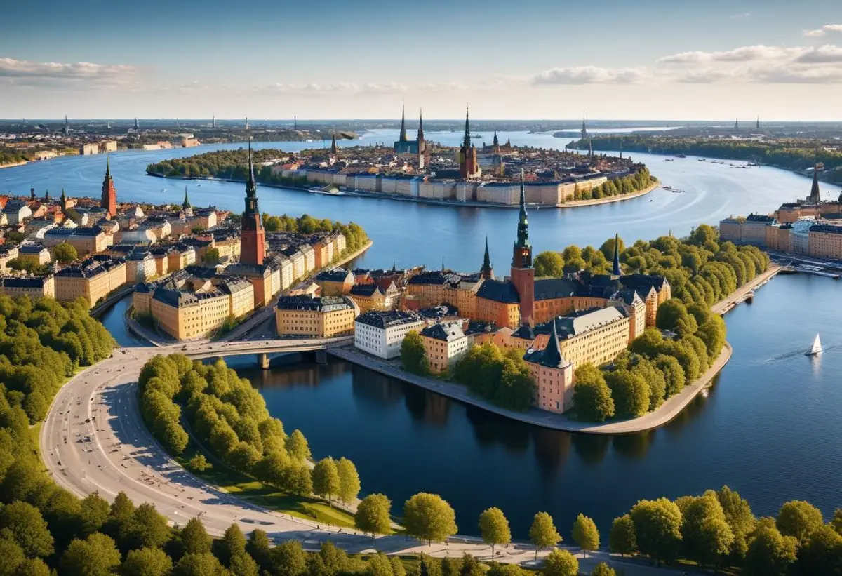 Stockholm triathlon illustration