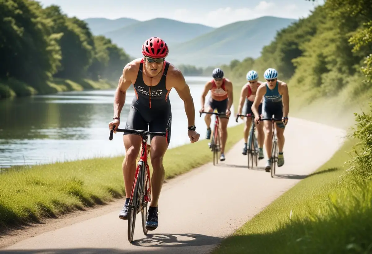 Träna för triathlon illustration