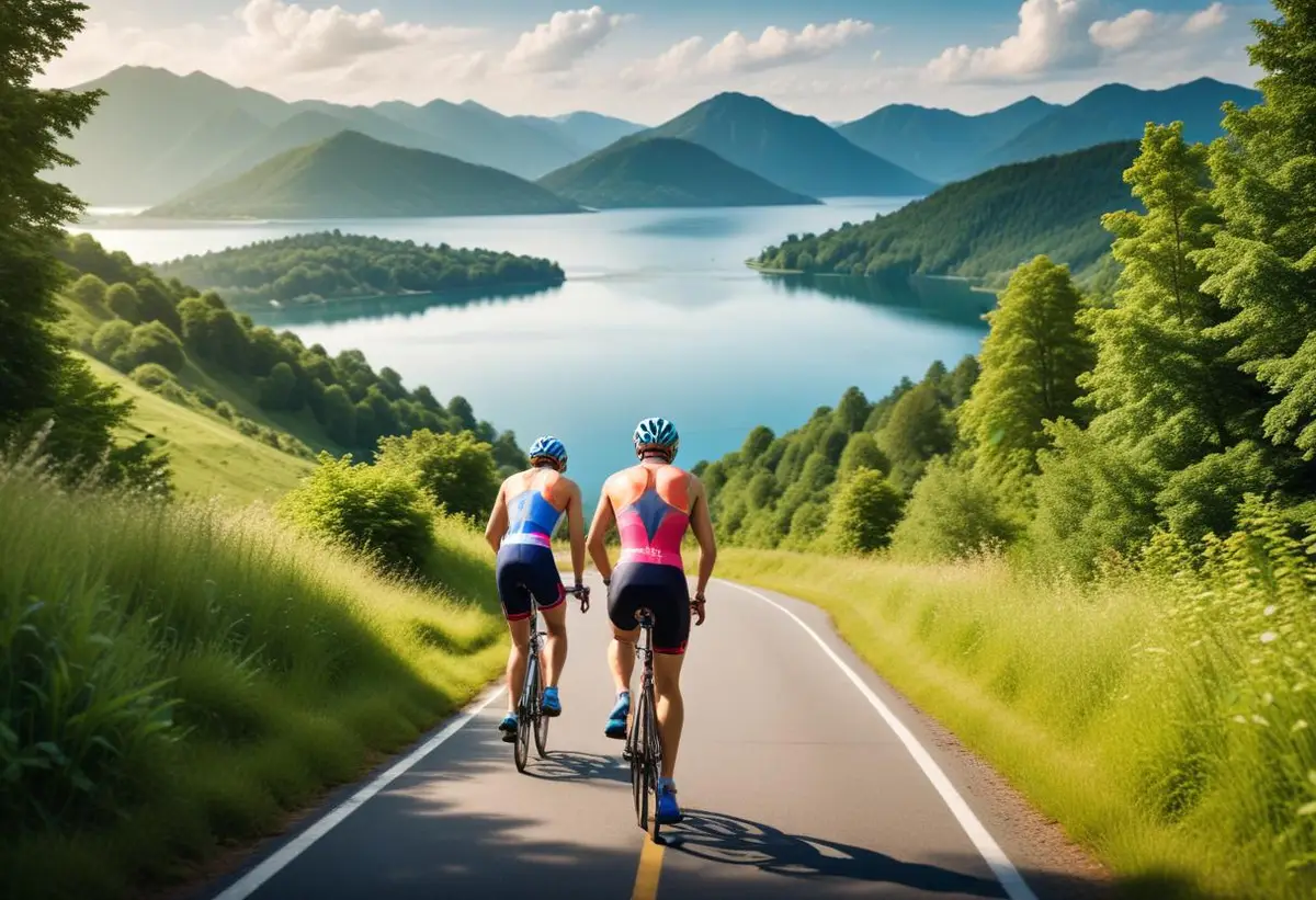 En rolig resa mot triathlon olympisk distans illustration