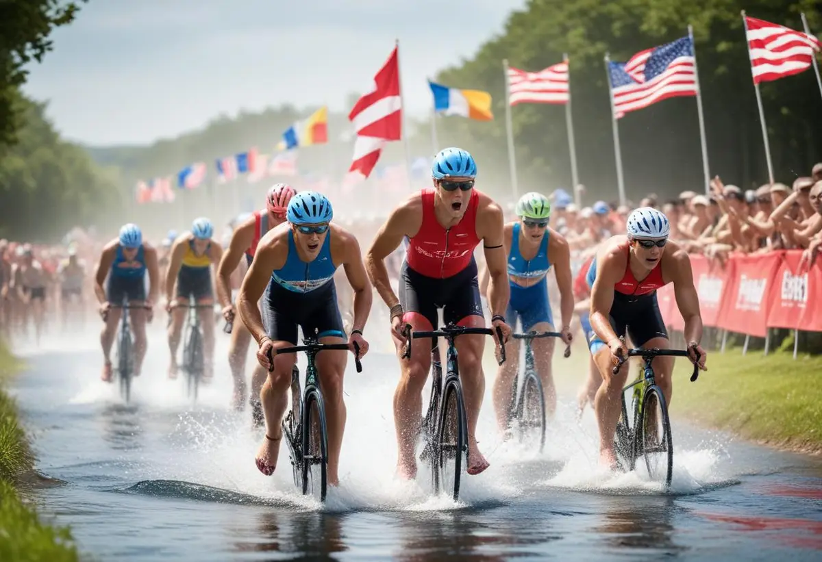 Triathlon vid OS 2024 illustration