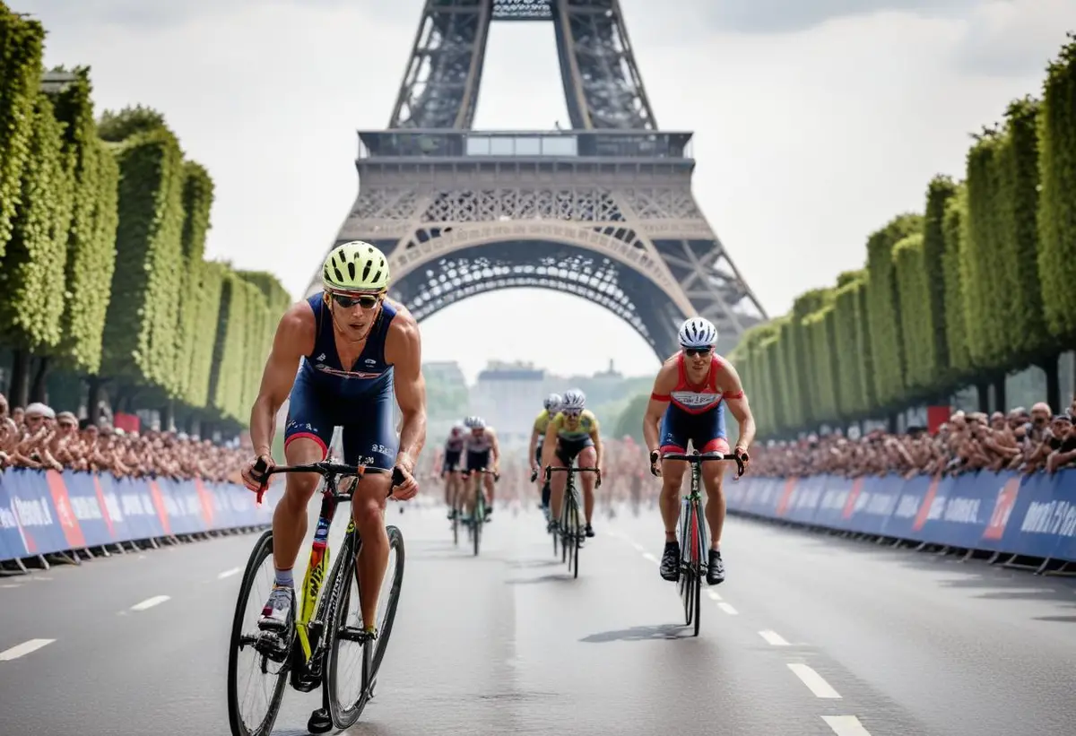 Triathlon OS i Paris illustration