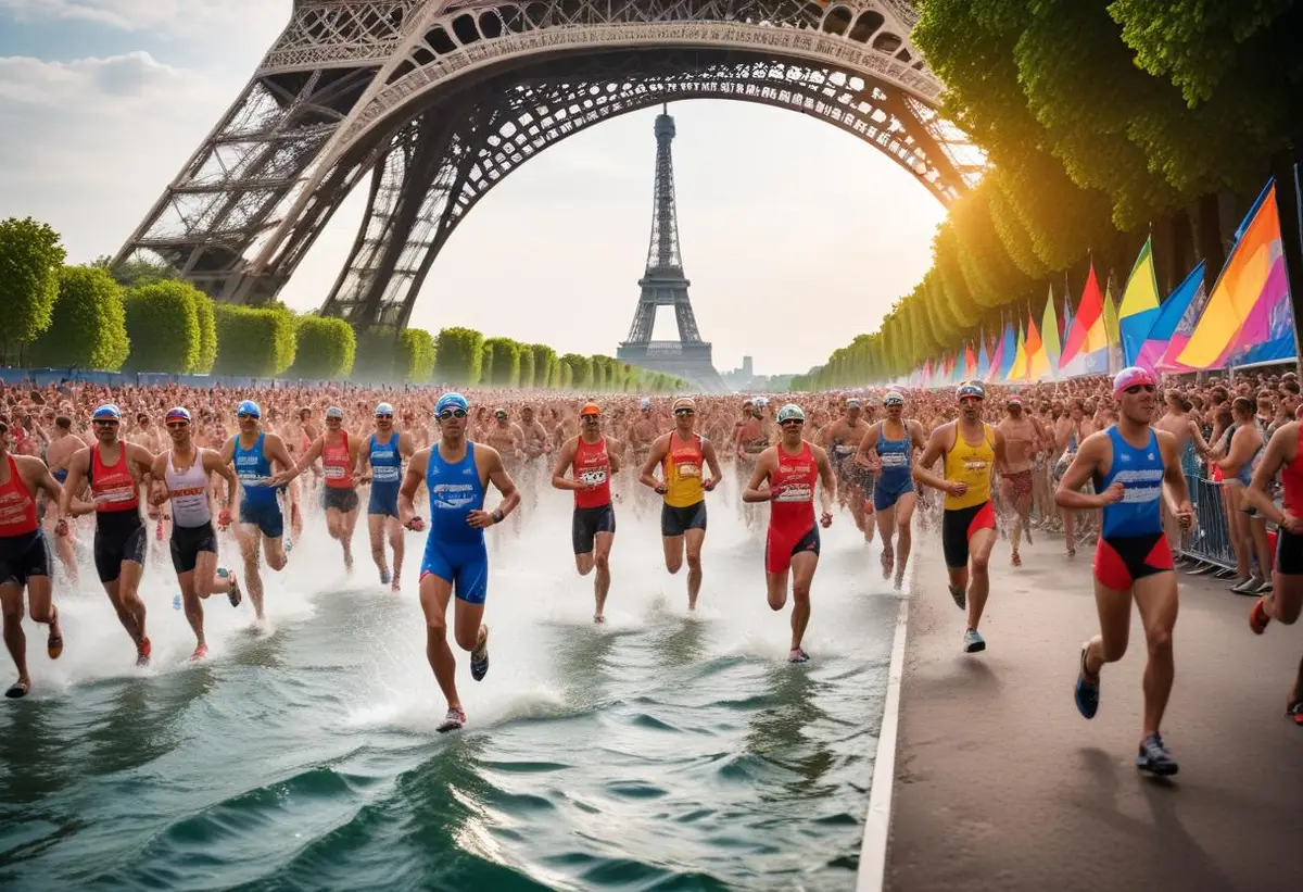 Triathlon i Paris illustration