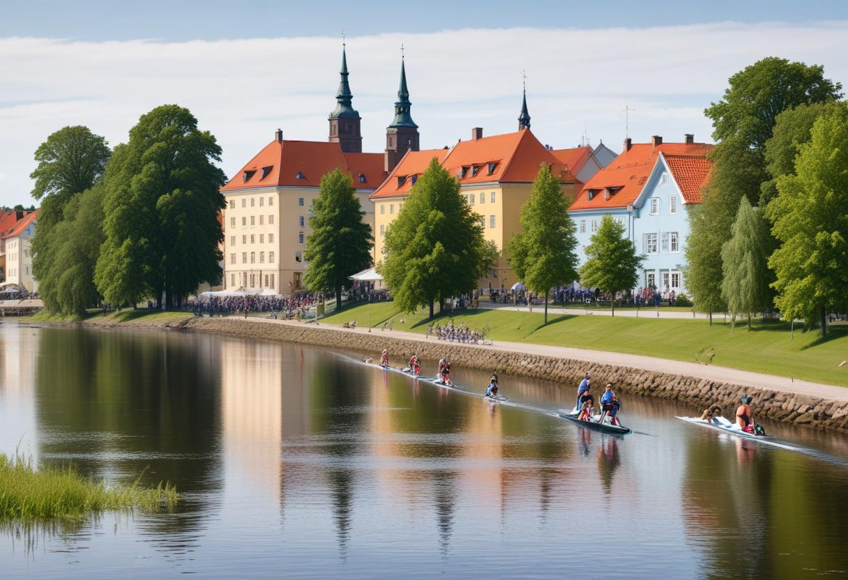 Vadstena triathlon illustration